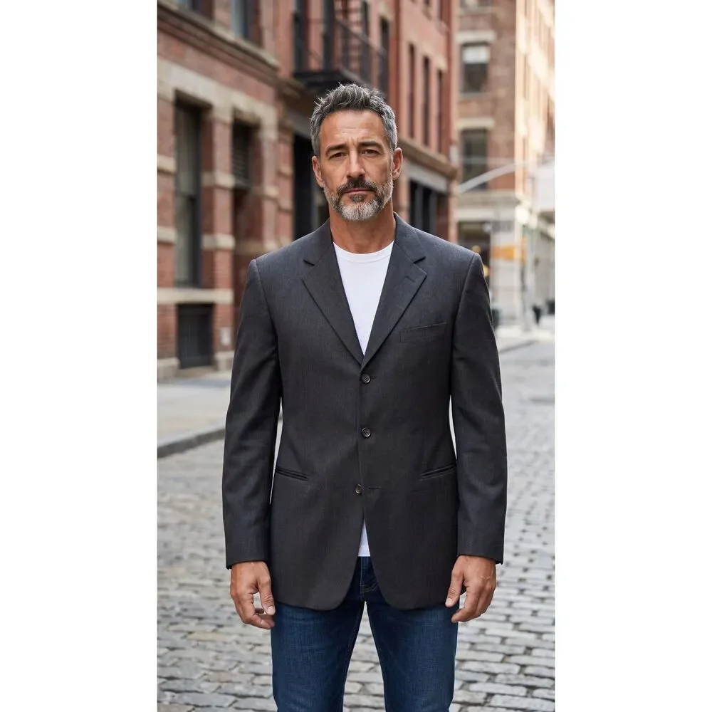 Hugo Boss Men's Black Blazer Sport Coat 3 Button 44R